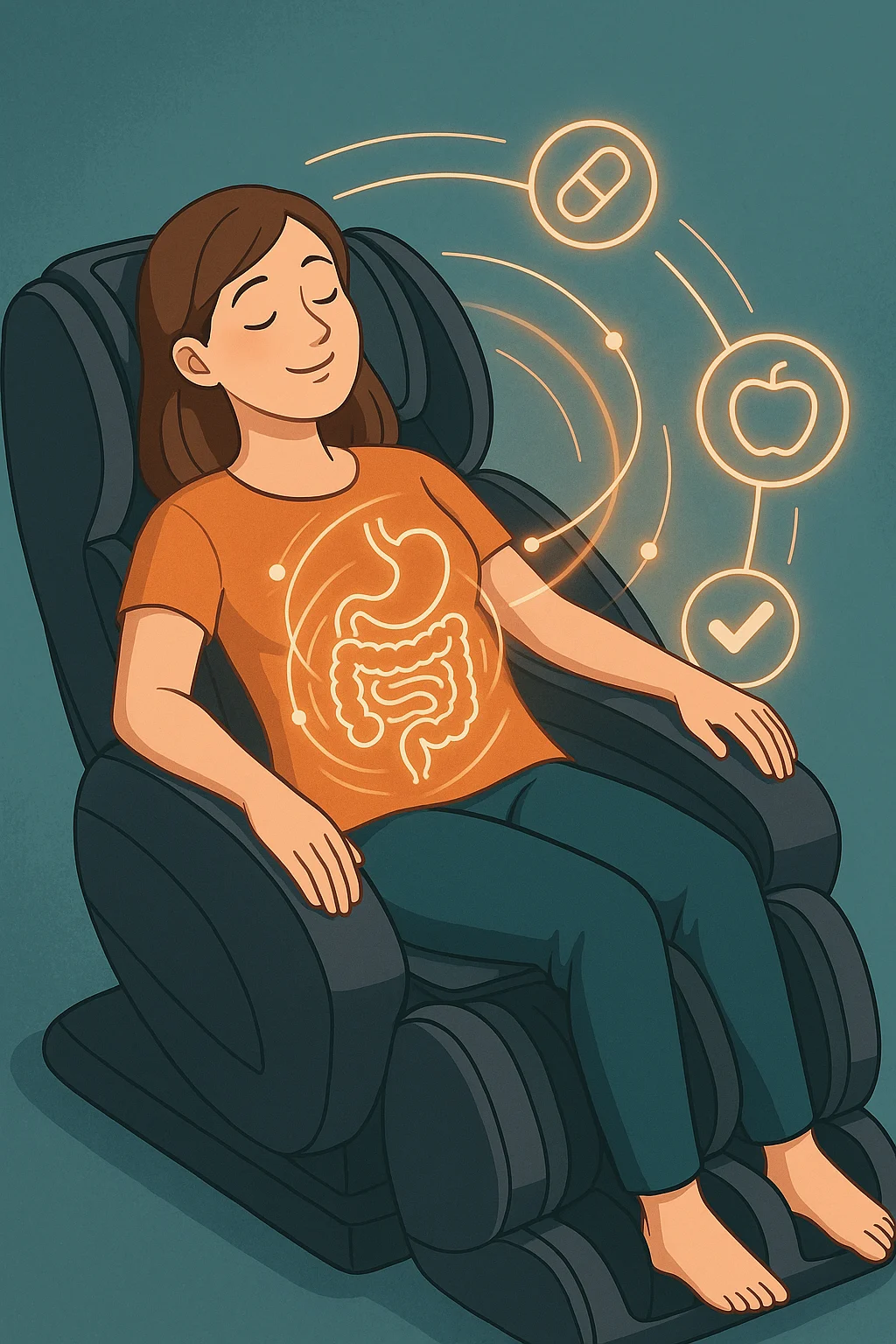 تاثیر صندلی ماساژ بر سلامت گوارش